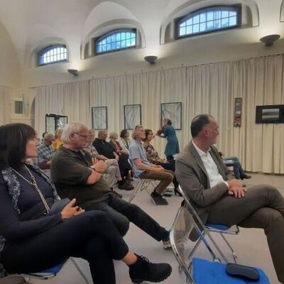Ausstellungser&ouml;ffnung, Dagnar Olshausen, musikalisches Intro